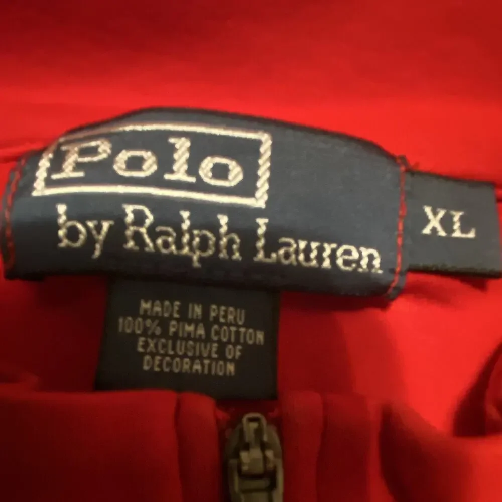 Polo Ralph Lauren Men’s Red 1/4 Zip Pullover XL Pima Cotton Long Sleeve Pony